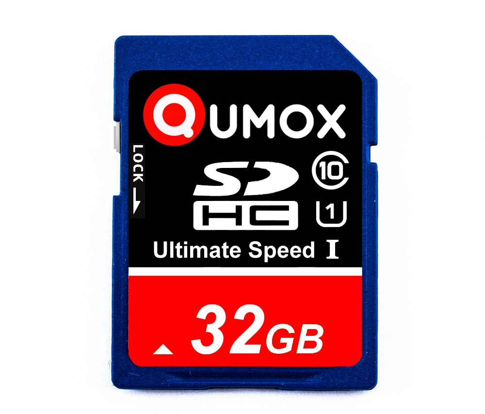 Qumox 32GB SD HC 32 GB SDHC Class 10 UHS-I Secure Digital Memory Card HighSpeed Write Speed 40MB/S read speed upto 80MB/S