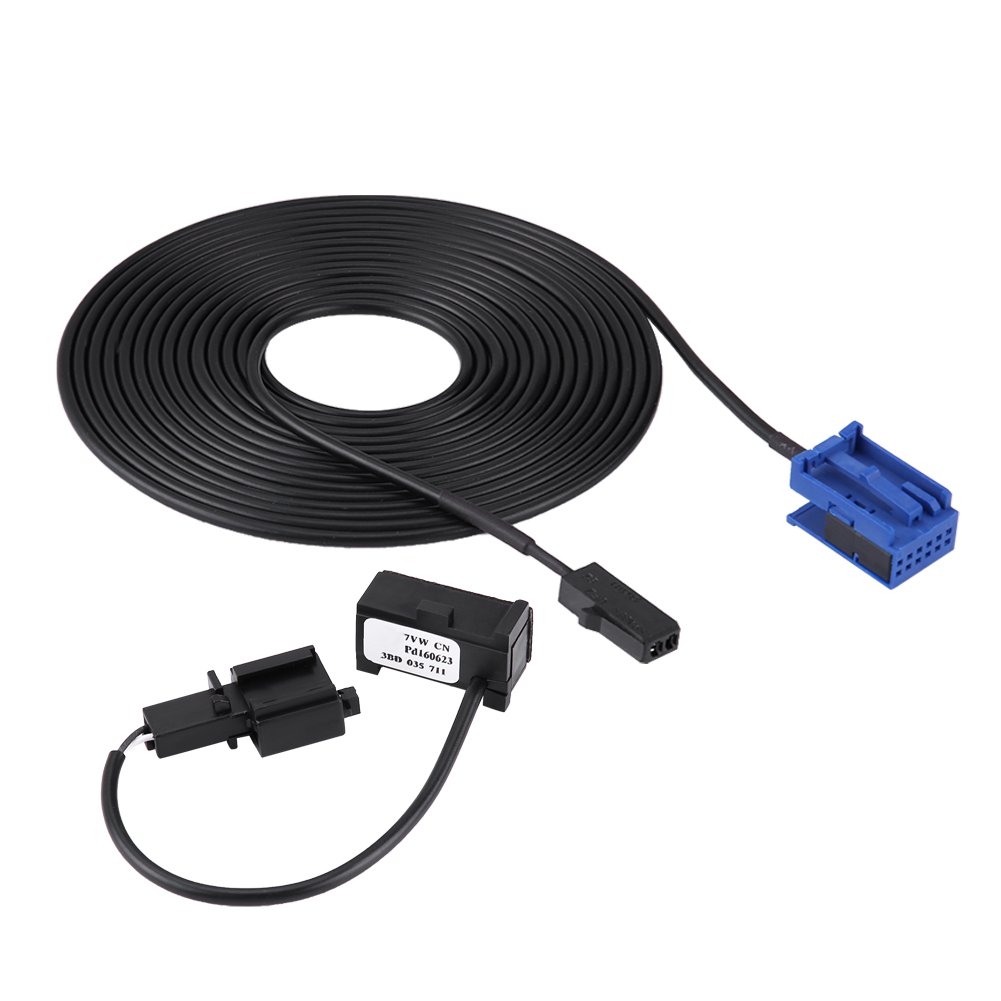 Qiilu Bluetooth Microphone Harness Cable Kit for 307 308 Citroen C4 C3 C5 RD45 CD Player