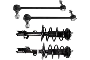 TRQ Front Suspension Kit Complete Strut & Coil Spring Assembly Sway Bar Stabilizer Link Compatible with 2014-2019 Toyota Highlander