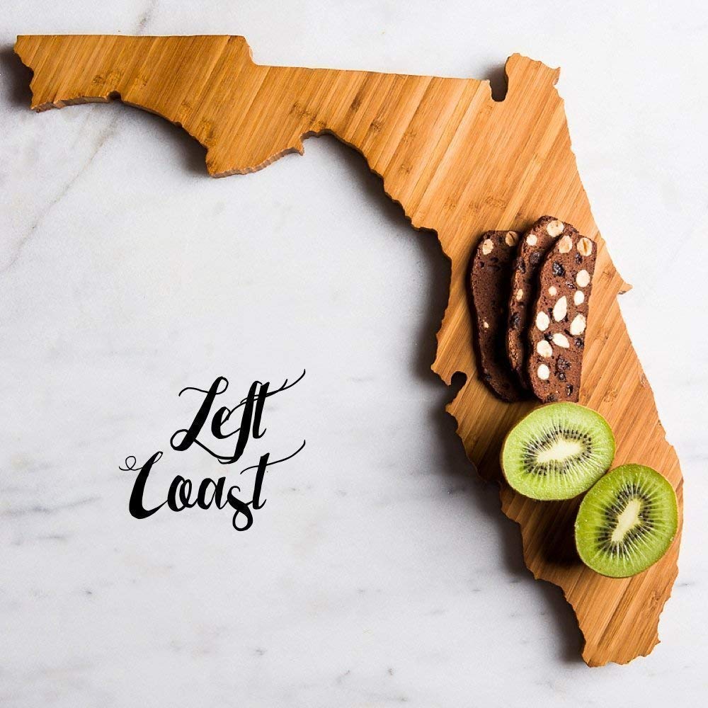 Personalized Florida State Shaped Cutting Board by Left