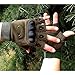KevenAnna Free Soldier Mens Hard Knuckle Half Finger Military Gear Outdoor Tactical Gloves(Army Green, M)