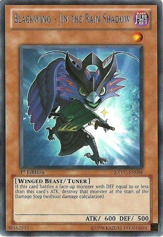 Yu-Gi-Oh! - Blackwing - Jin the Rain Shadow (EXVC-EN096) - Extreme Victory - 1st Edition - Rare