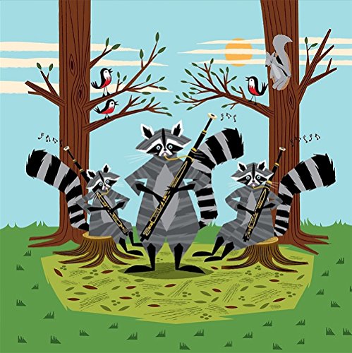 image for iotaillustration Raccoons Playing Bassoons - throw pillow/cushion cove