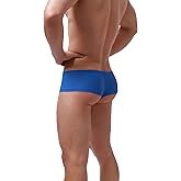 iKingsky Men's Cheeky Boxer Briefs Sexy Brazilian Back Mens Underwear Low Rise Stretch Mini Cheek Thong Under Panties for Men