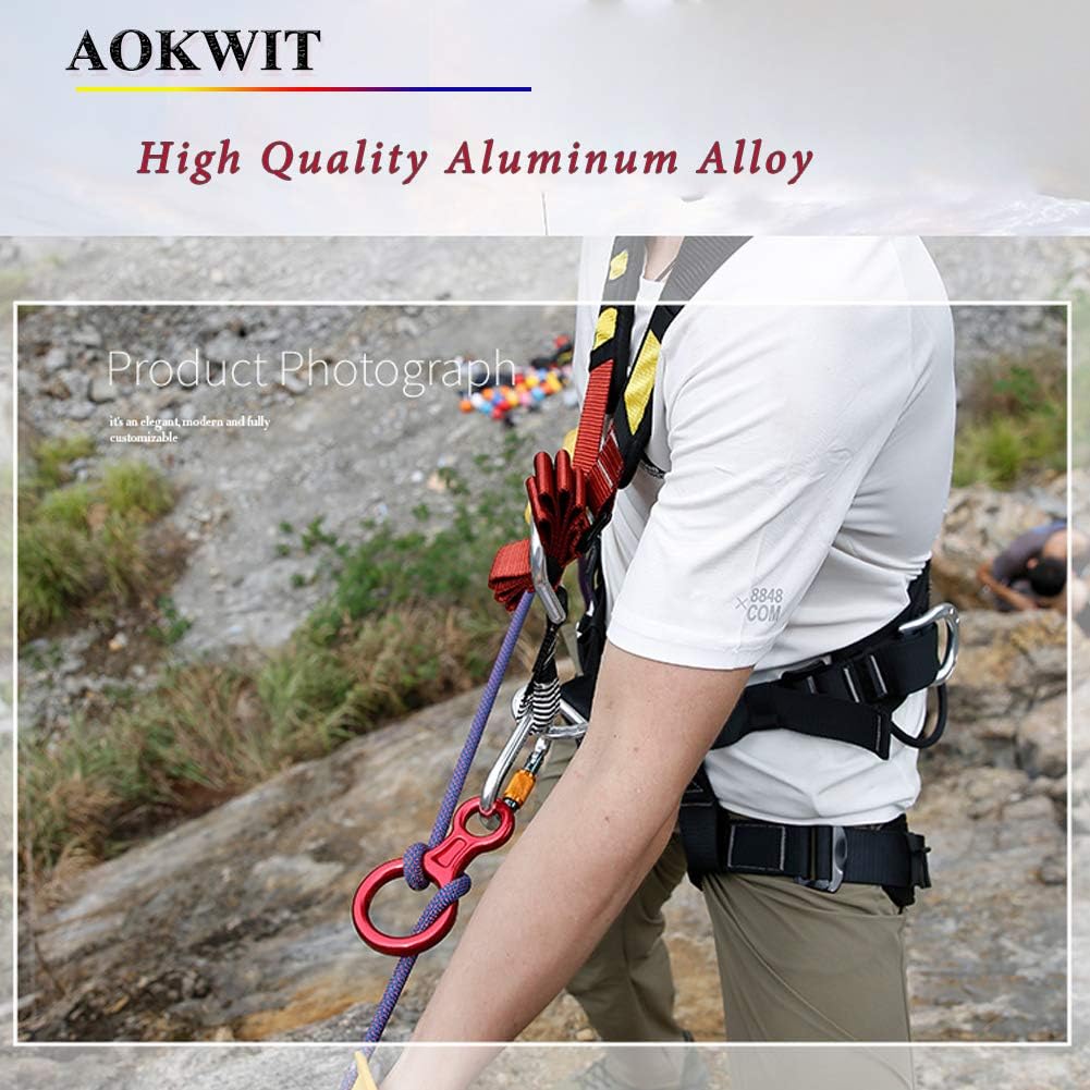 AOKWIT Rescue Figure 8 Descender Climbing Gear Downhill Equipment 35KN/3500kg 7075 Aluminum Alloy Rigging Plate for Climbing Belaying and Rappeling Device (Red) : Sports & Outdoors