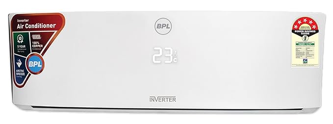 BPL 1.5 Ton 5 Star Inverter Split AC (Copper, A18KI5C8A, White)