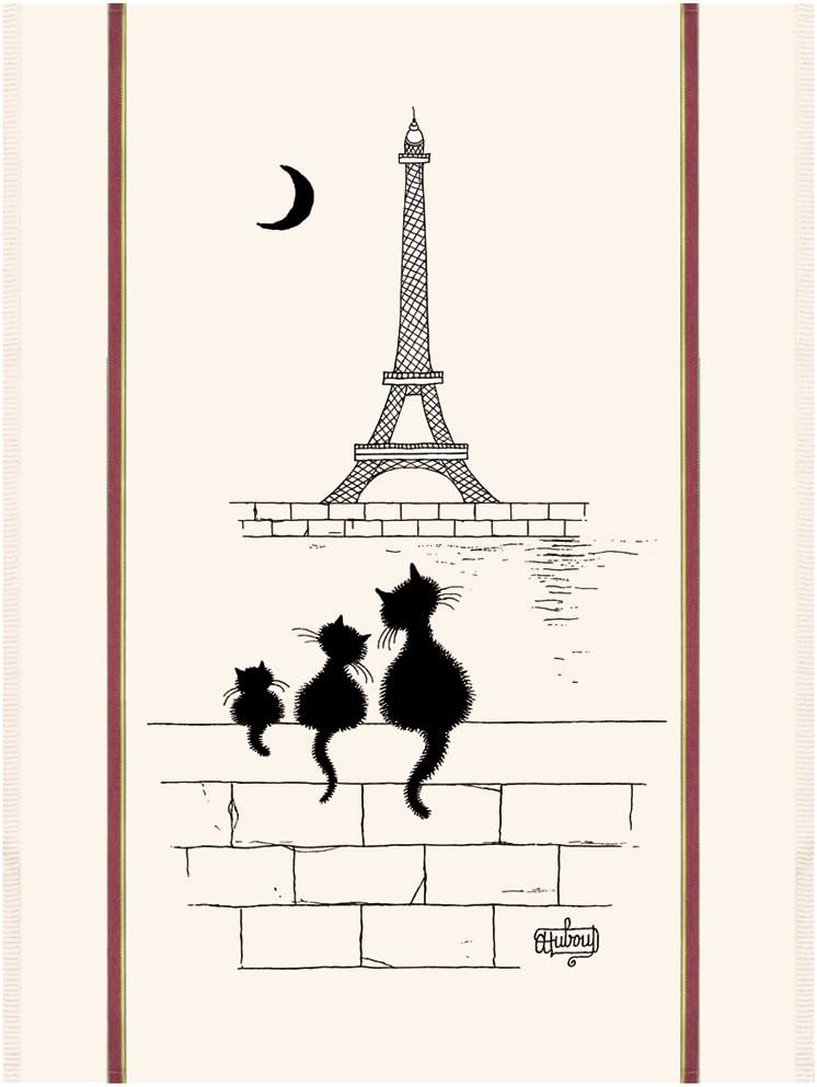Winkler Torchons et Bouchons Cats Tour Eiffel Tea Towel