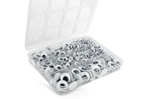 FKEYTO 600 Pcs Black Wiggle Googly Eyes with Self-Adhesive, 6mm 8mm 10 mm 12mm 15mm Mixed Packaging (Black and White)