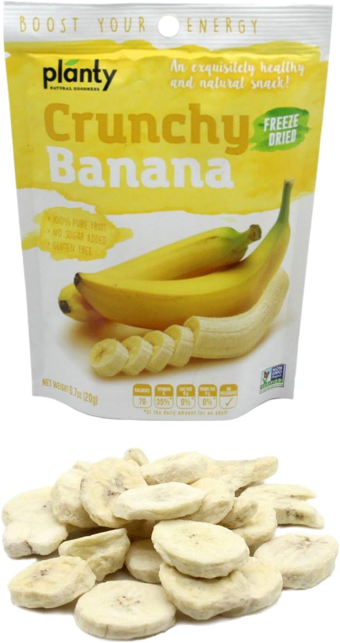 Planty Freeze Dried Fruit Snacks, Crunchy Fruit Crisps / Fruit Chips (Banana, 1-Pack)