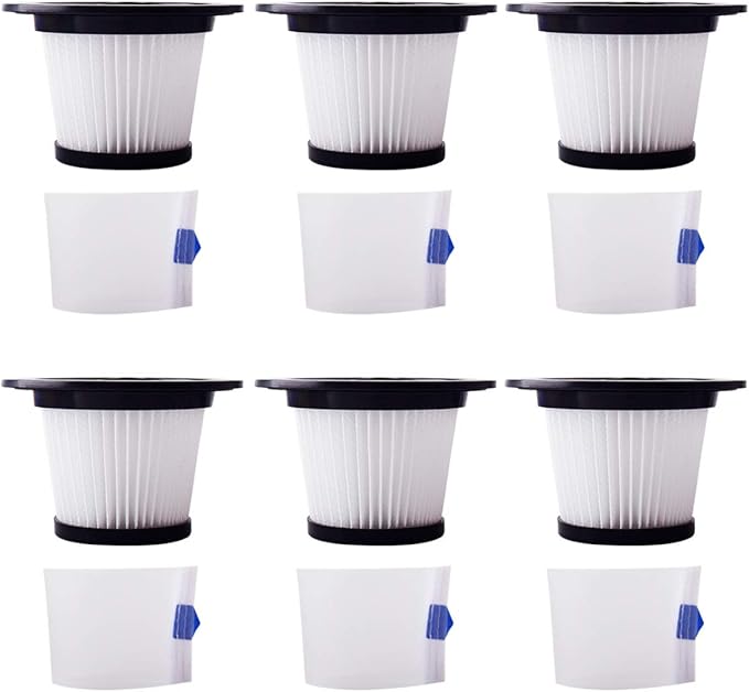 6 Pack Replacement HEPA Filter for MOOSOO K17 Cordless