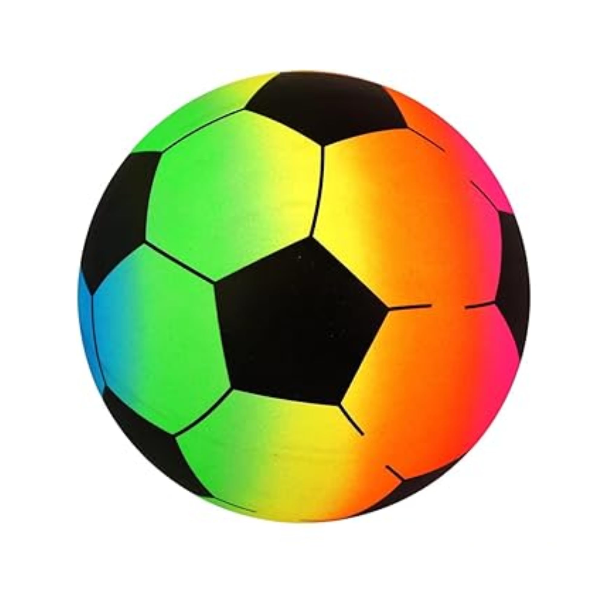 FNA FASHIONS Soccer Shoot Neon Rainbow PVC football Footballs | Uninflated PVC Balls for Indoor, Outdoor, and Beach Sports - CE Tested for Safety (3)
