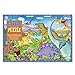 eeBoo: Age of The Dinosaur 100 Piece Puzzle, Depicts Friendly Dinosaurs Living in Harmony, Floor Puzzle That Allows Children to Find Their Favorite Dinosaurs