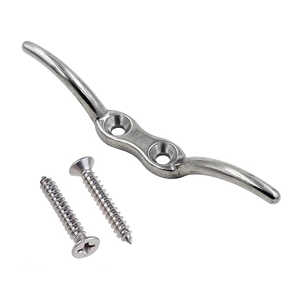 FHelectronic 4 Inch Stainless Steel Boat Rope Cleats Marine Hardware