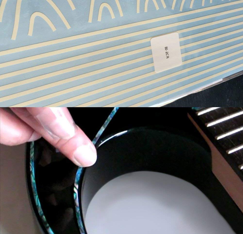 Binding Stickers Decals for Guitar & Bass Body, Neck & Headstock - 2mm - Cream