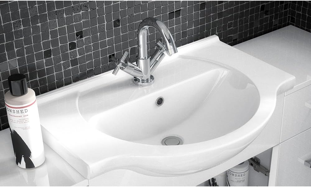 Mayford Floor Standing 450mm Cabinet & Basin 1, Gloss White, 450mm*300mm - Image 3