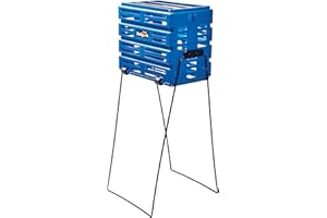 Tourna Ballport Deluxe Tennis Ball Hopper with Wheels - Holds 80 Balls