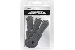 Weed Warrior Brush Cutter Replacement Blades for Brush Cutter Head, 3 Count, Basic