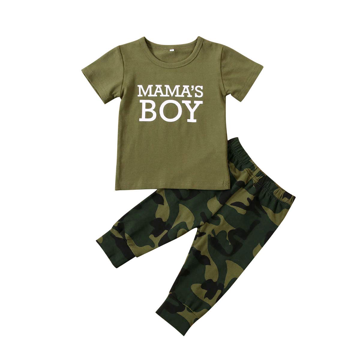 Buy 3 PCS Infant Toddler Baby Camo Clothes Letter Top Shirt+Camouflage