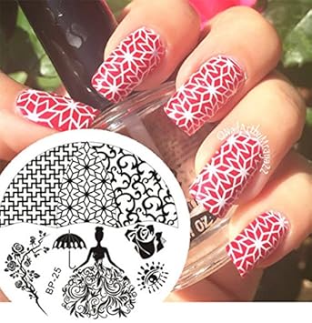 Buy Ast Works Born Pretty Nail Art Stamping Plates Rose Queen Theme Image Stamp Template 25 Online At Low Prices In India Amazon In