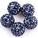 Lots of Pave Shine Blue Beads 10mm for Jewelry Making (10 Beads Per Lots)