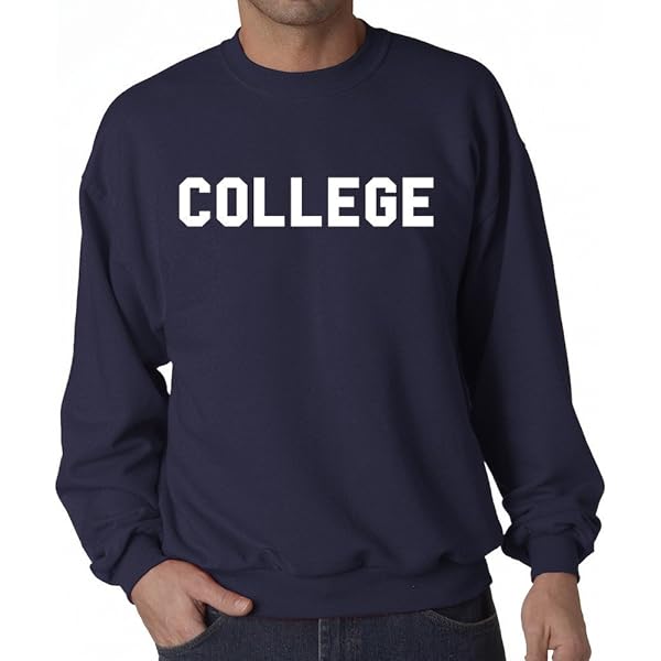 Amazon.com: Animal House 'College' Crew Neck Sweatshirt M / Navy