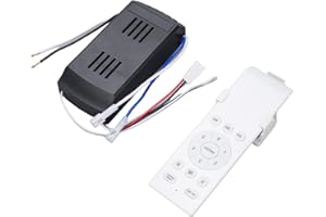 MEKOTRIN Universal Ceiling Fan Remote Control Kit DC 6 Speeds Ceiling Fan Light Controller Receiver with Timer for Replacemen