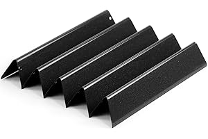 FIRXZYMZ 7636 Flavorizer Bars for Weber Spirit and Spirit II & GS4 Spirit II E310 E320 E330 S310 S320 S330 with Front Control Knob Grill Parts, 15.3" Porcelain Enameled Heat Plate for Weber 67046 69797 68843