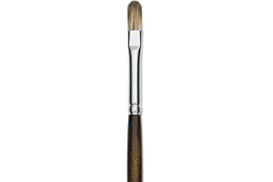 Silver Brush Limited 26034 Monza Filbert Brush for Oil & Acrylics Paintings, Size 4, Long Handle