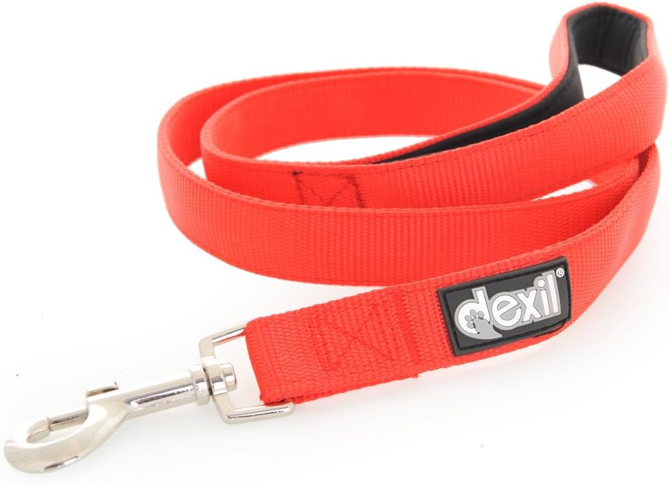 Dexil Elite Range Luxury Padded Handle Strong 1.2m 4ft Pet Dog Lead Leash (Flash Red, 120cm/4ft x 20mm) - Image 3