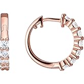 Amazon Essentials Sterling Silver Hinged Huggie Hoop Earrings