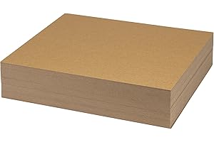 Samsill Lot de 50 feuilles d'aggloméré de 21,6 x 27,9 cm, sans acide, poids lourd, marron, créez des décorations tridimension