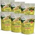 Manna Pro Medicated Chick Starter Grower - Crumbled Chick Feed - Feed for Young Chickens - 6-Pack of 5lbs