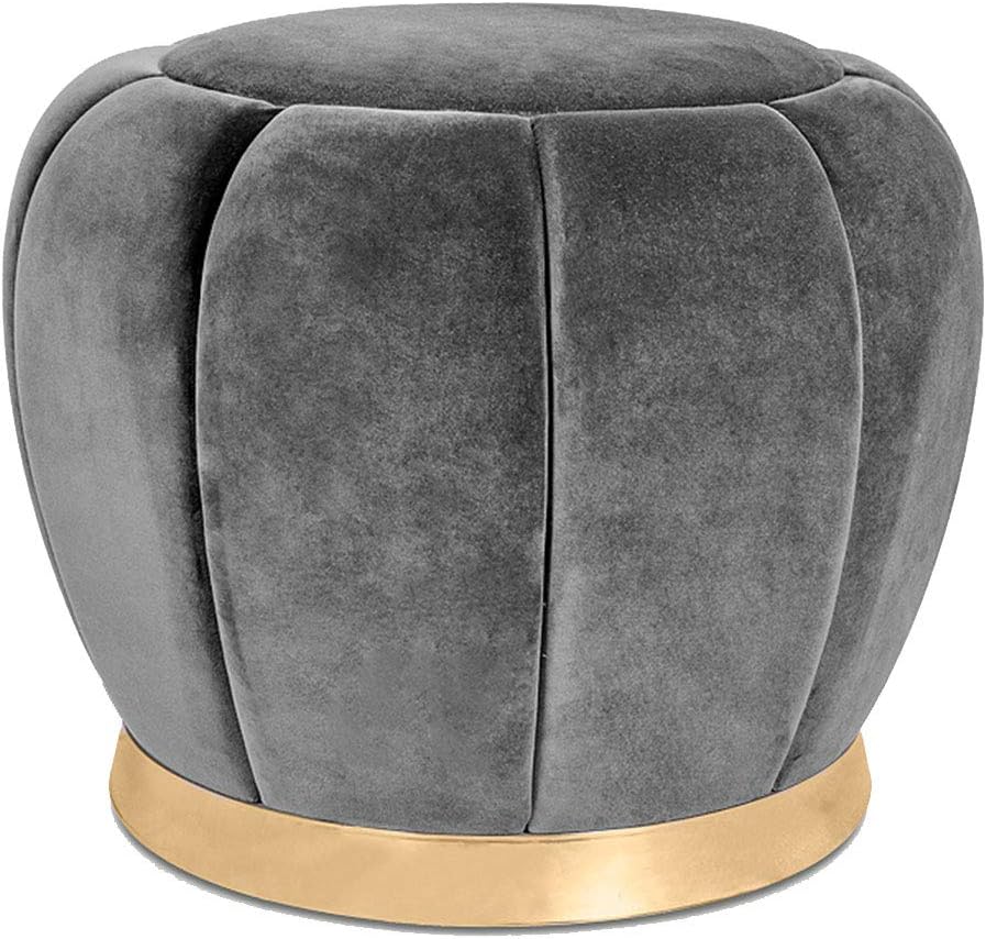 OUG Simple Stool/Stylish Stool, Wooden Material, Soft Texture, Stainless Steel Base, Strong Carrying Capacity, Suitable For Adults, Optional (Red, Blue, Pink, Gray, Beige, Green), 38cmx40cm