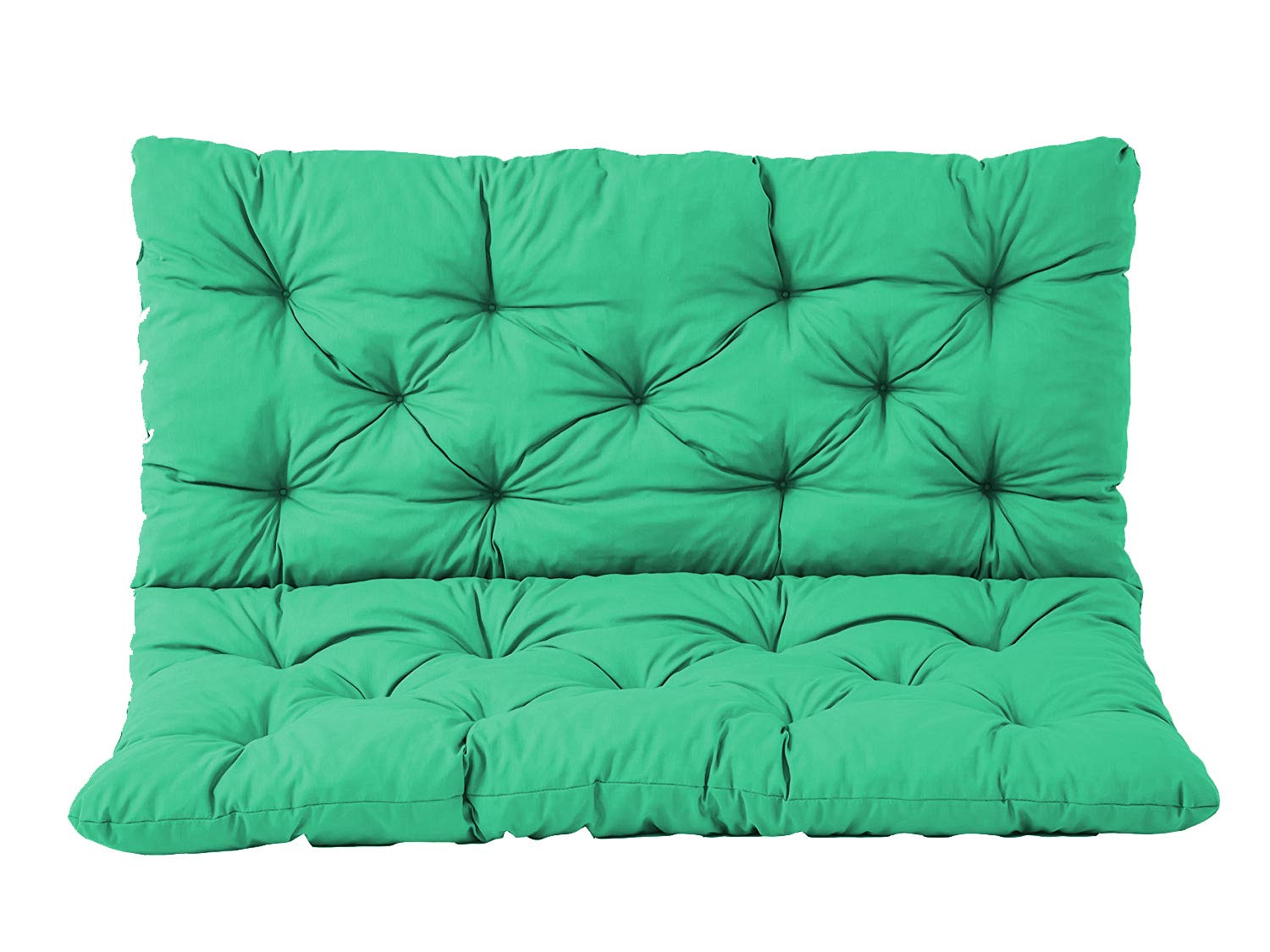 Home Spaces Soft Rich Look Poly Cotton Quilted Patio Bench Cushion For Garden And Outdoor Set Of 1 40 X 38 Inches Mint Green Amazon In Home Kitchen
