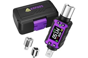 ANPUDS 1/2" Digital Torque Adapter, 2.9-147.6 Ft.lb/4-200 Nm Digital Torque Wrench Converter Set, Torque Adapters with ±2% Accuracy, Buzzer & LED Flash Notification for Motorcycle Car Repair
