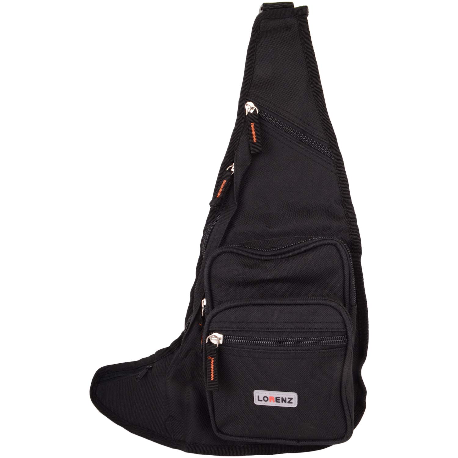 Valita Handy Canvas Style Travel Cross Body Shouder Back Pack RuckSack with Multiple Features - Black