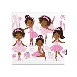 Pznen Dancing Ballerina Double Toggle Switch Covers
