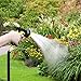 Podura Expandable Garden Hose 25Ft with Solid Brass Connector 9-pattern Nozzle for Watering Plants,Showering Pets,Cleaning Patio - Black