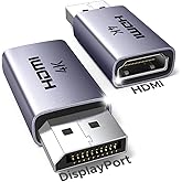 UGREEN 2-Pack 4K DisplayPort to HDMI Adapter Unidirectional DP Male to Female Converter Aluminum Display Port 1.2 Compatible 