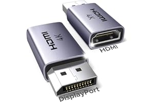 UGREEN 2-Pack 4K DisplayPort to HDMI Adapter Unidirectional DP Male to Female Converter Aluminum Display Port 1.2 Compatible 
