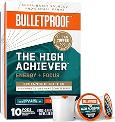 Bulletproof The High Achiever Pods, 10 count, Medium-Dark Roast Enhanced Coffee