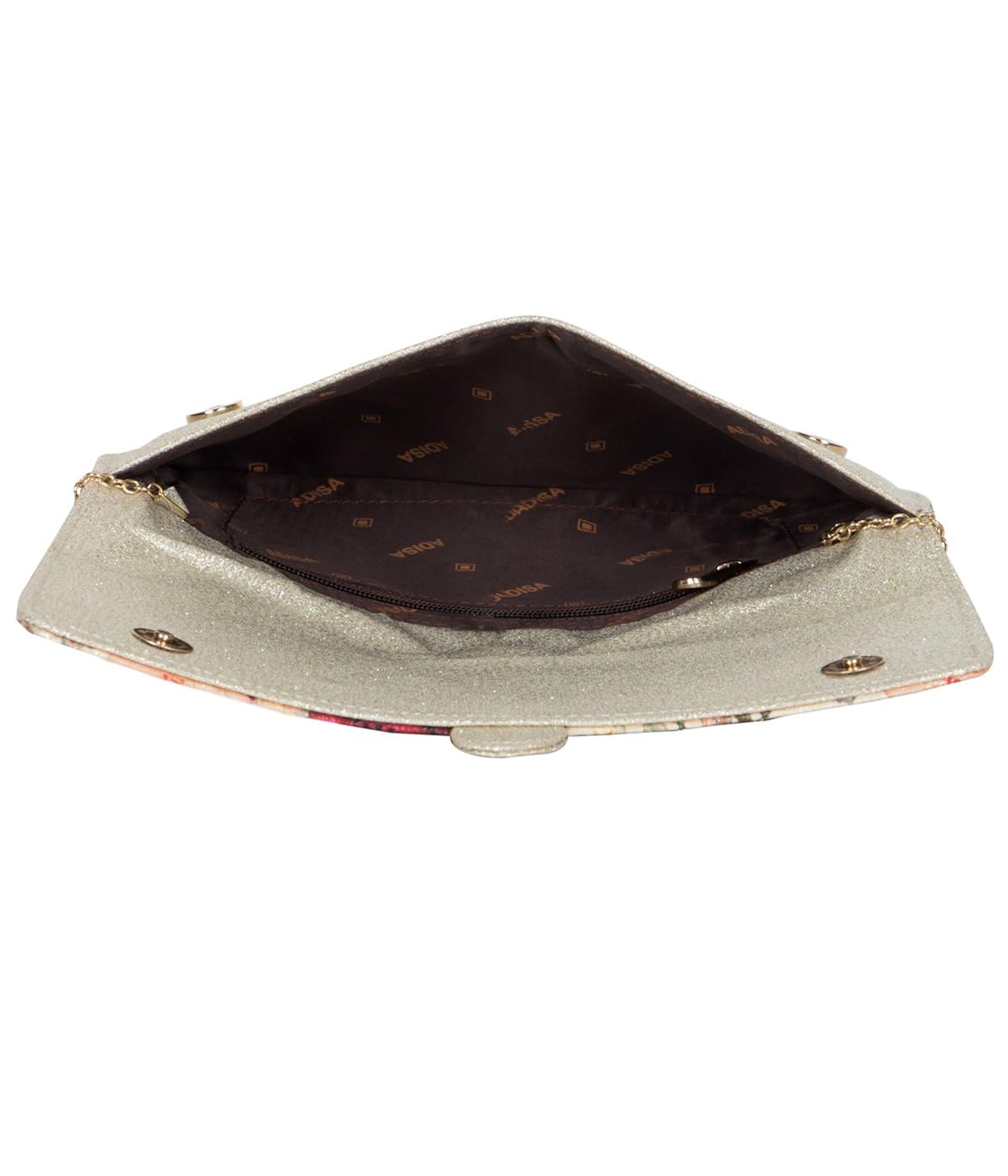 adisa cl013 gold women girls clutch sling bag