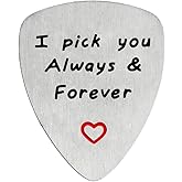 I Love You Always And Forever Guitar Pick, Musical Gift, Anniversary Date, Valentine's Day, Gift for Men