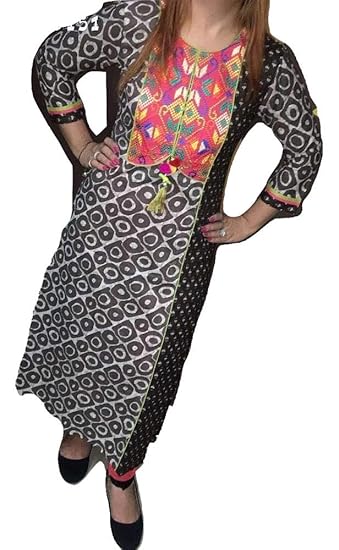 Amazon embroidery kurtis Clearance