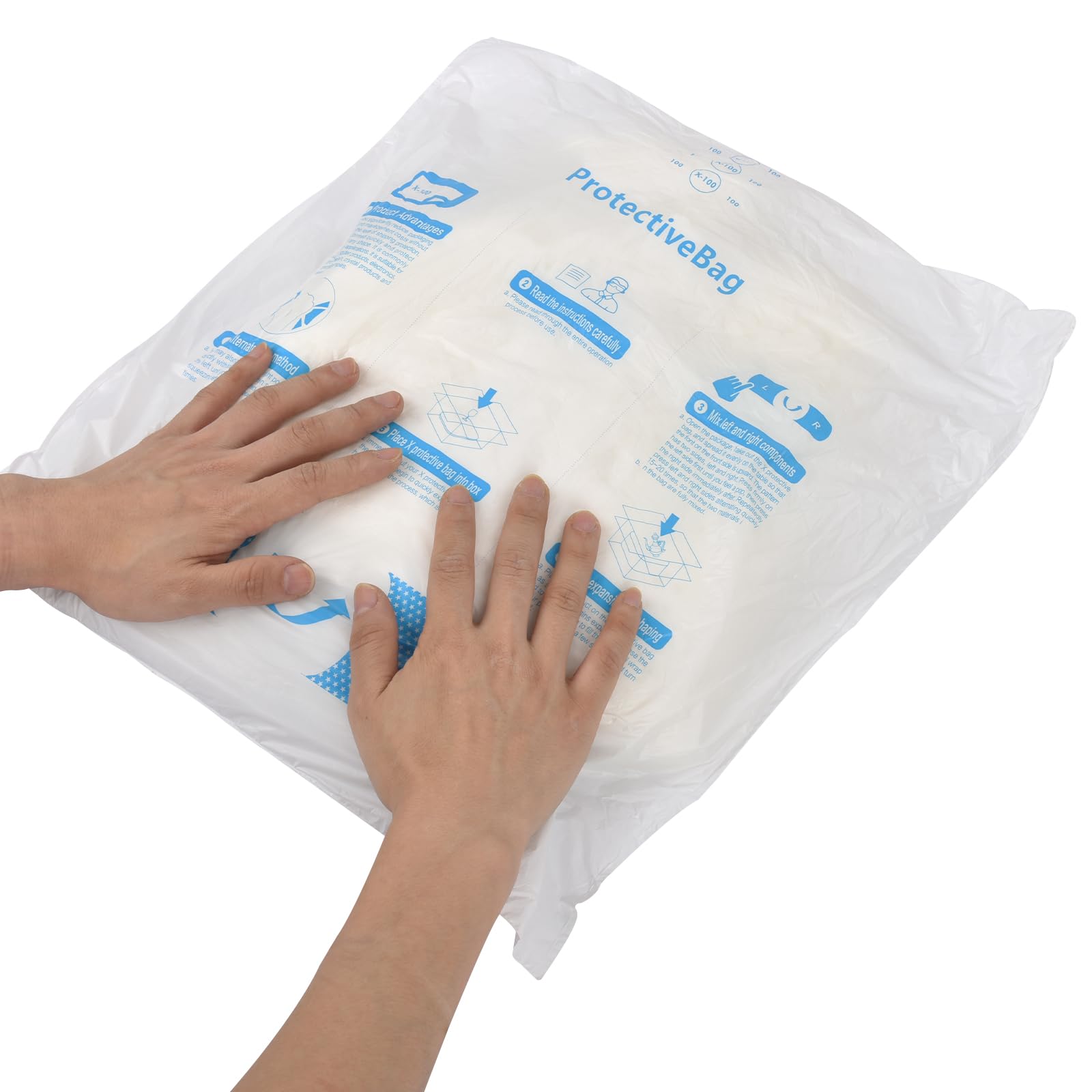 Photo 1 of 8 Pcs 14”x16” Expanding Foam Packaging for PC & Irregular-Shaped Items - Shockproof Expandable Packing Foam, Protective Computer Shipping Material for Electronics & Fragile Devices