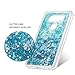 LG V20 Case, Glitter Liquid Case Cover Quicksand Bling Sparkle Shiny Moving Flowing Love Heart Slim Thin Soft TPU Bumper Protector Skin Shell for Girls with Stylus Pen Dust Plug ZSTVIVA - Blue