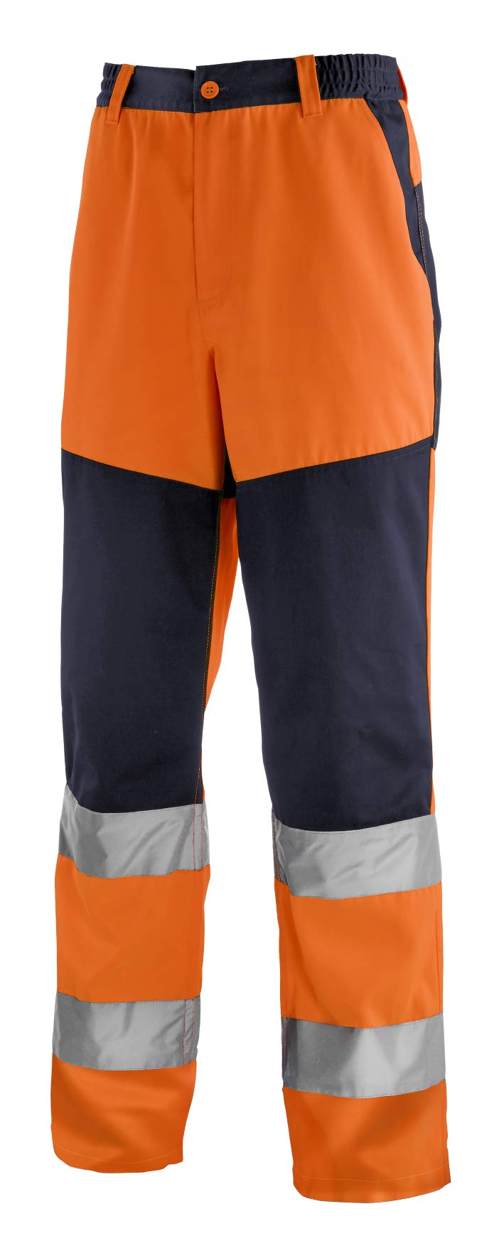 teXXor 4355-90 "Rochester" High Visibility-Work Trouser, Orange/Navy Blue, Size 90