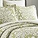 Laura Ashley - Twin Quilt Set, Reversible Cotton Bedding with Matching Sham, Home Decor for All Seasons (Rowland Sage, Twin)