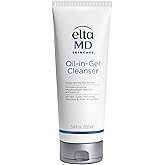 EltaMD Oil-In-Gel Facial Cleanser, Daily Gentle Face Cleanser, Removes Long-Wear Makeup, Sunscreen, and Sweat, Cleansing Oil For Face, 3.4 oz Tube