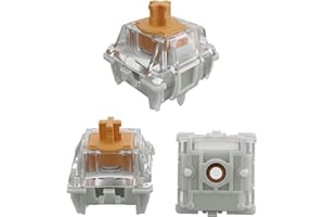 GUYEKS Gateron KS-20 Dual-Rail Orange Keyboard Switches,Factory Pre-lubed Linear Switches,Electromagnetic Technology,Custom Keystroke,Compatible for MX Mechanical Keyboard(36PCS,Orange)